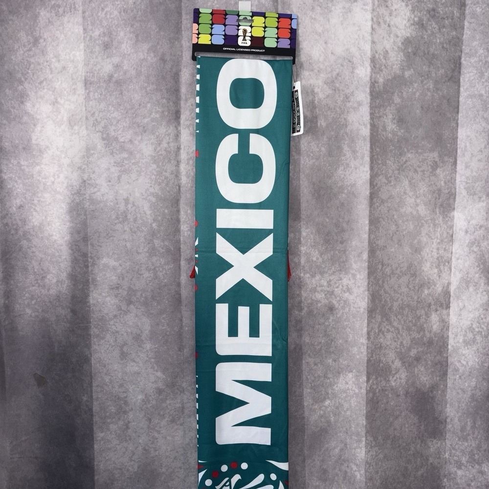 FIFA World Cup Soccer 2026 63" Scarf FIFA Official  MEXICO 2026 NEW WITH TAGS